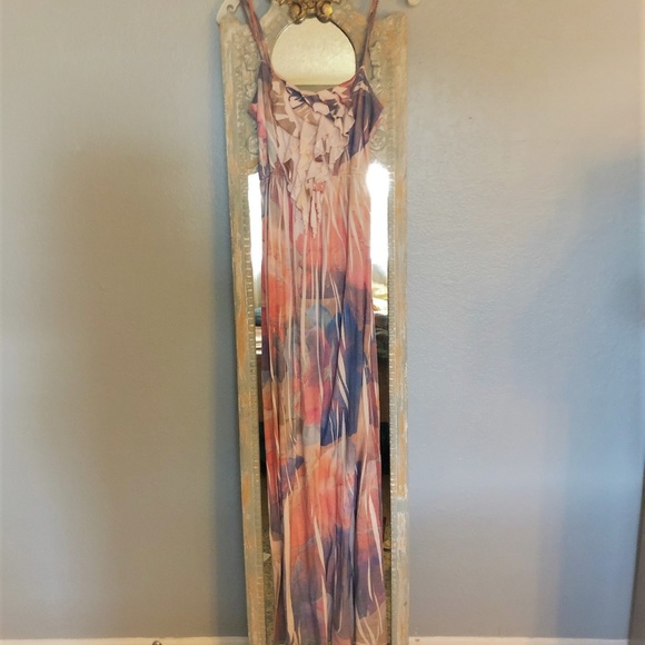 LSTER Multi Colored Spaghetti Strap Maxi Dress - Picture 5 of 8